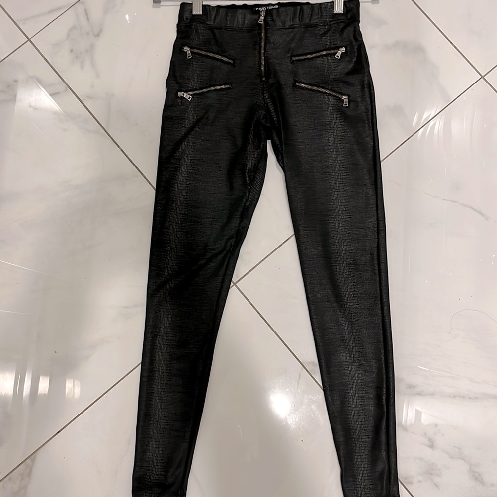 David Lerner faux snakeskin leggings